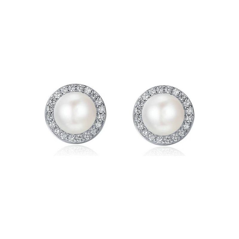 LA GARZA - Aros Mujer Plata Perlas Cultivadas Naturales