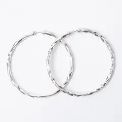 LA GARZA - Aros Mujer Plata Argollas Perfiladas
