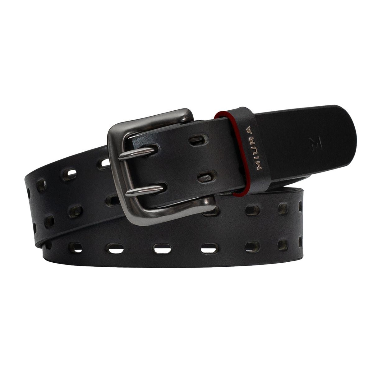 MIURA - Cinturón Cuero Genuino Dante Miura.-