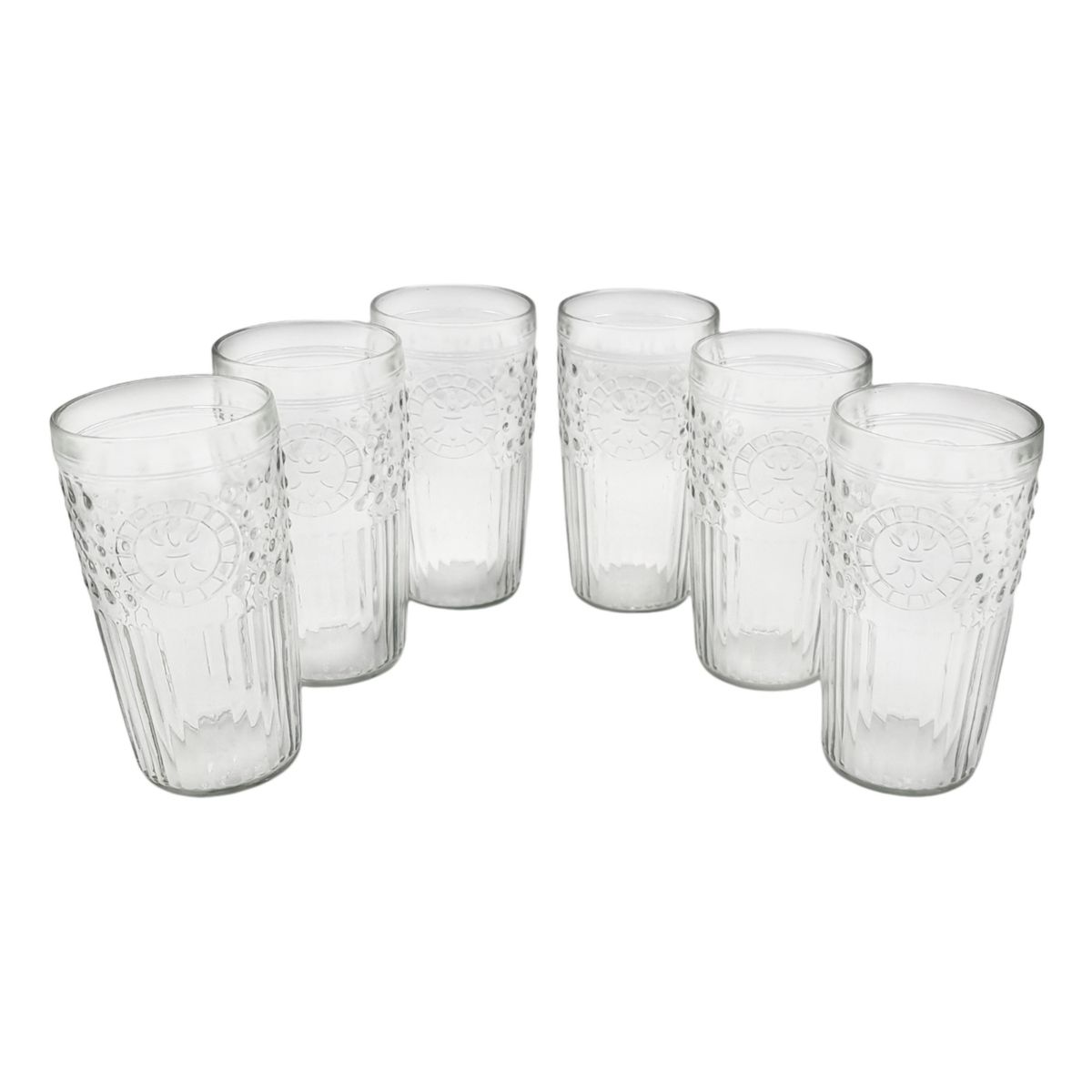 MOGA - Set Vasos 6 Piezas Vidrio 7x14cm Alto 350Ml