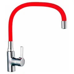 TAUMM - Llave Monomando Lavaplatos Flexible Rojo