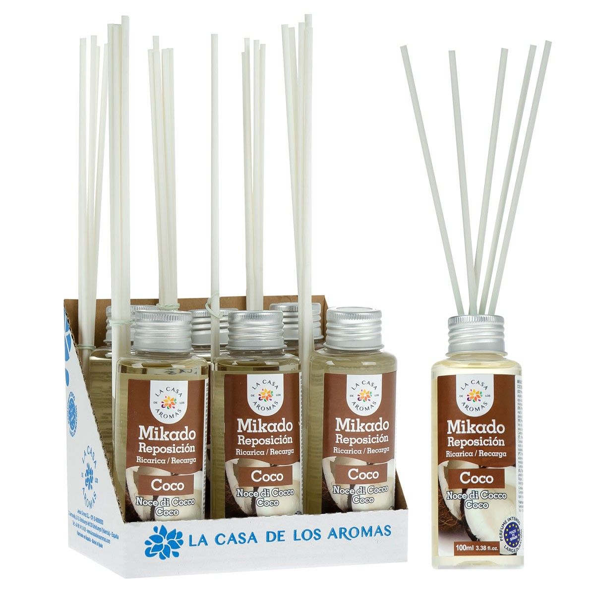 GENERICO - Pack de 6 Ambientador Mikado Coco 100ml - La Casa de los Aromas…