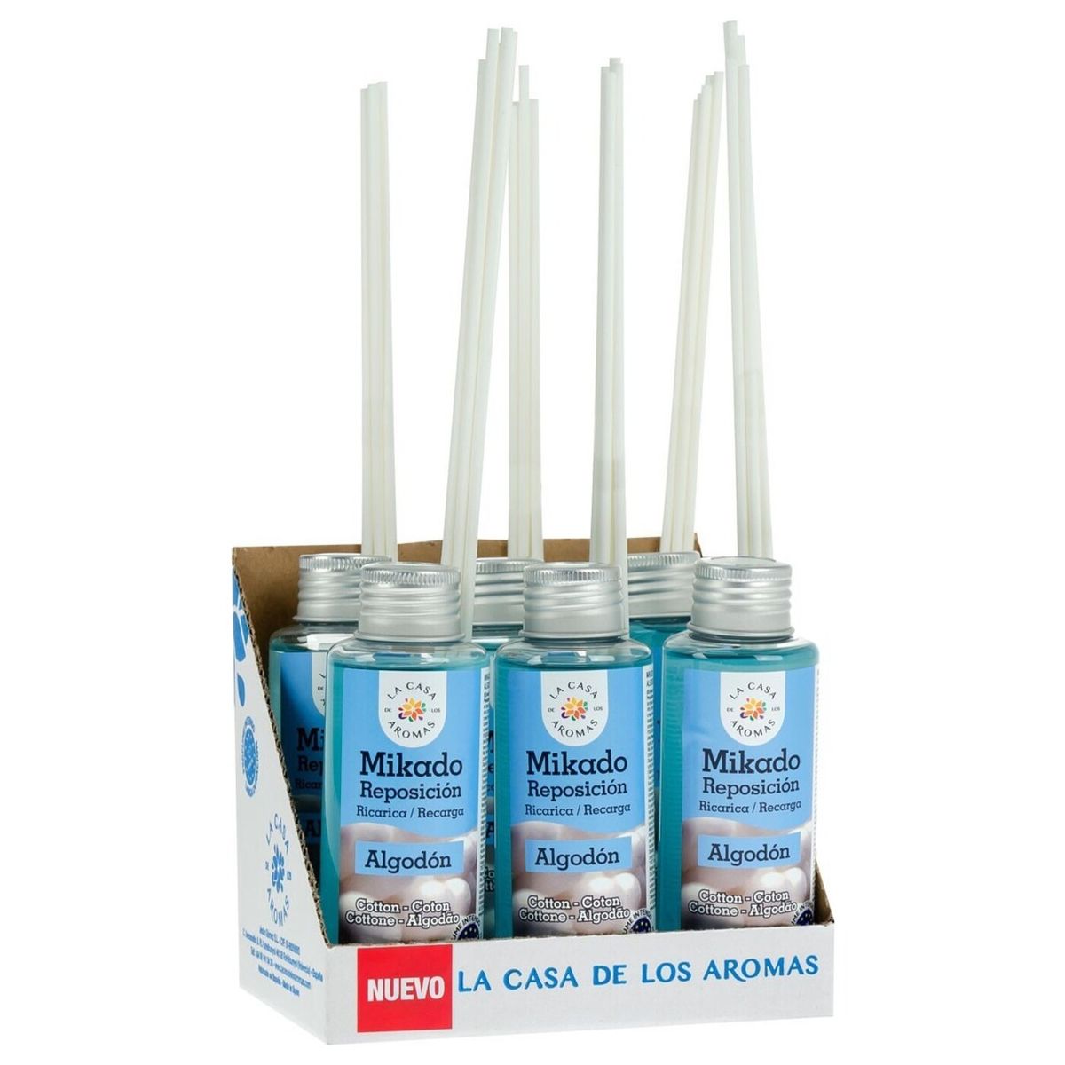 GENERICO - Pack 6 Ambientador Mikado Algodón 100ml - La Casa de los Aromas