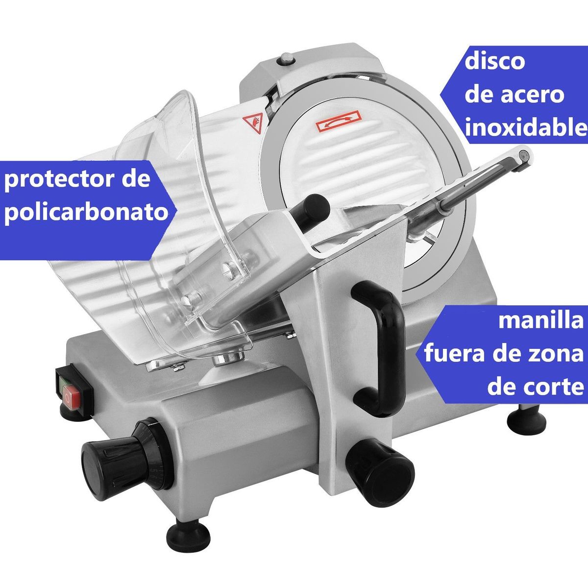 PROCHEF - Fiambrera 250 mm Cortadora Cecinas Semi Automatica