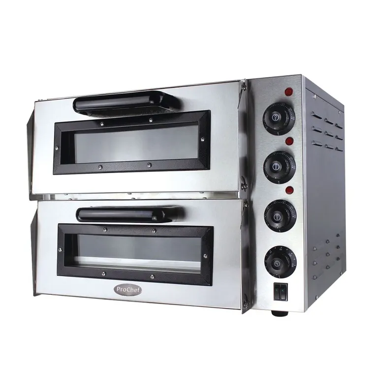 PROCHEF Horno Pizza Pizzero Electrico 2 Camaras 40x40 cm