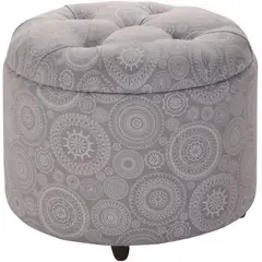 GENERICO - Pouf Baúl Zoe Mandala Estampado 60x60x50 cm Máxima Design