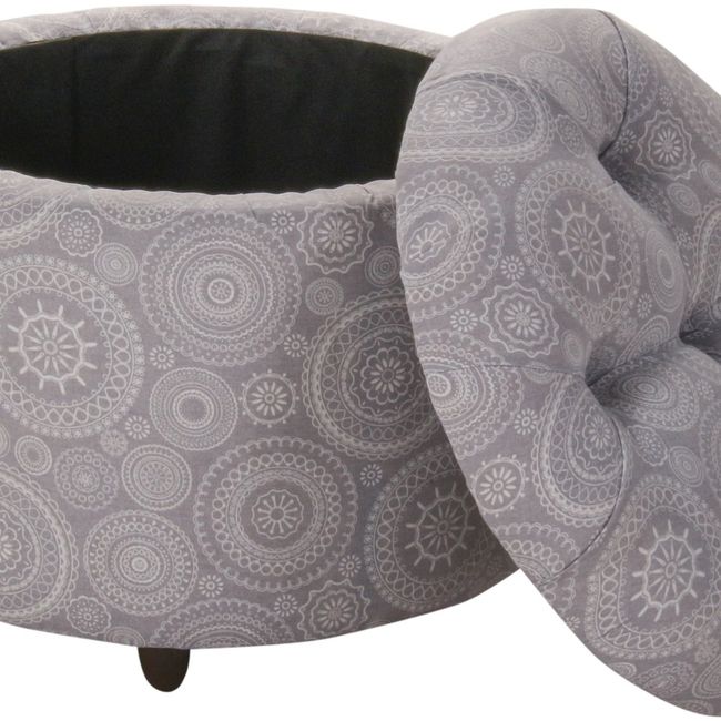 GENERICO - Pouf Baúl Zoe Mandala Estampado 60x60x50 cm Máxima Design