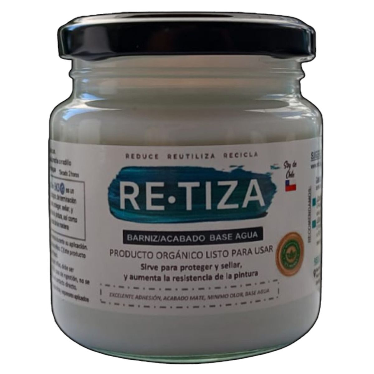 RETIZA - BARNIZ TRANSPARENTE 240 ml.  Acabado protección de pintura base agua