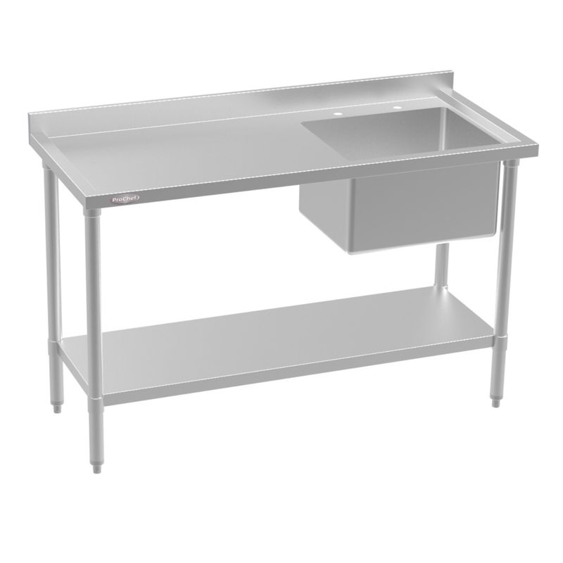 PROCHEF - Lavafondos 140x60 cm Acero Inox. Secador Izquierdo