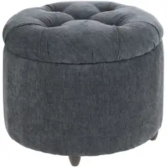 GENERICO - Pouf Baúl Zoe Gris Oscuro Altea 60x60x50 cm Máxima Design