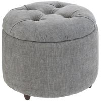 Pouf Baúl Zoe Gris Claro Altea 60x60x50 cm Máxima Design.
