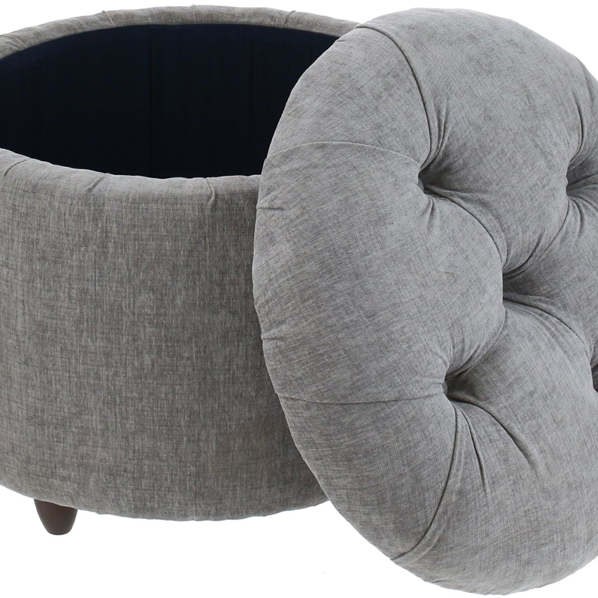 GENERICO - Pouf Baúl Zoe Gris Claro Altea 60x60x50 cm Máxima Design.