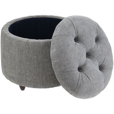 Imagen 2 del producto Pouf Baúl Zoe Gris Claro Altea 60x60x50 cm Máxima Design.