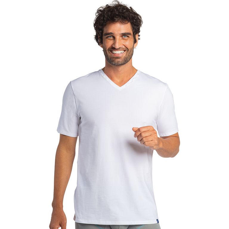 Camiseta manga corta pack 2 Blanco S