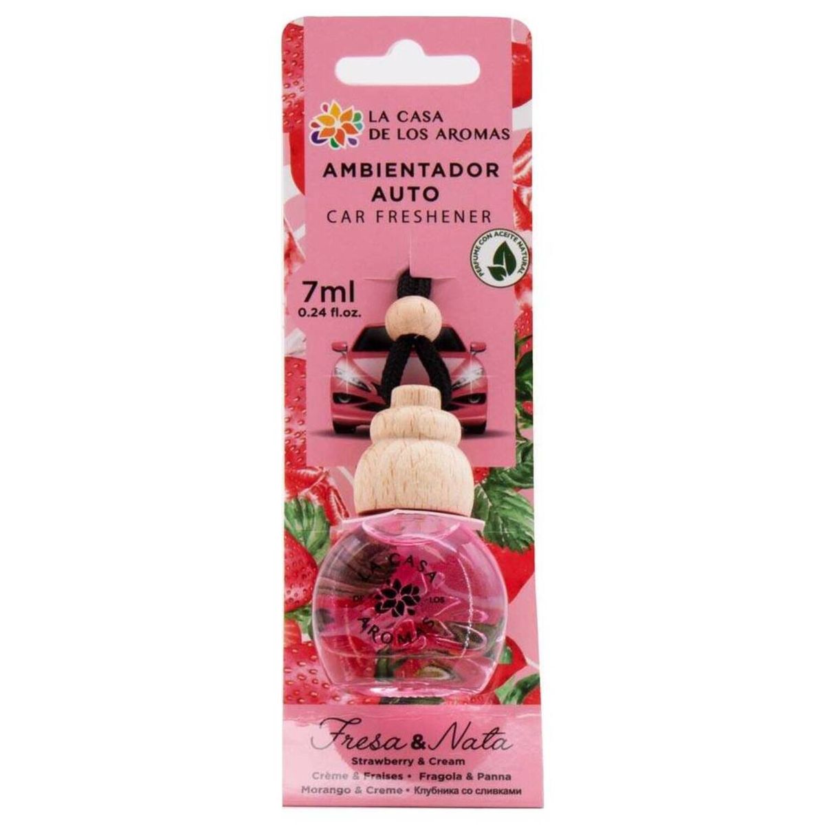 GENERICO - Ambientador Auto fresa y Nata - La Casa de los Aromas