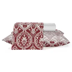 TEKA - Juego de Cama Crystal Royalti - 2 plazas con elástico - 4 Piezas