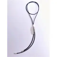 GAB JOYAS - Collar gamuza negro y colgante mano de fatima bañado en plata