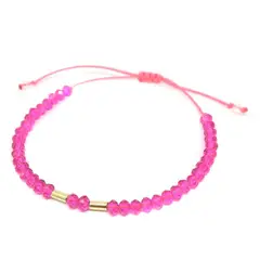 GAB JOYAS - Pulsera cristales fucsia