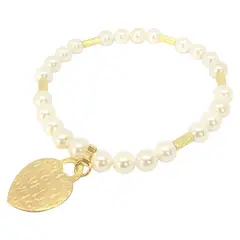 GAB JOYAS - Pulseras perlas nacar acc baño oro amarillo