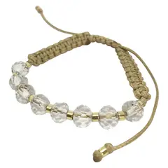 GAB JOYAS - Pulsera cristales acc. baño oro amarillo