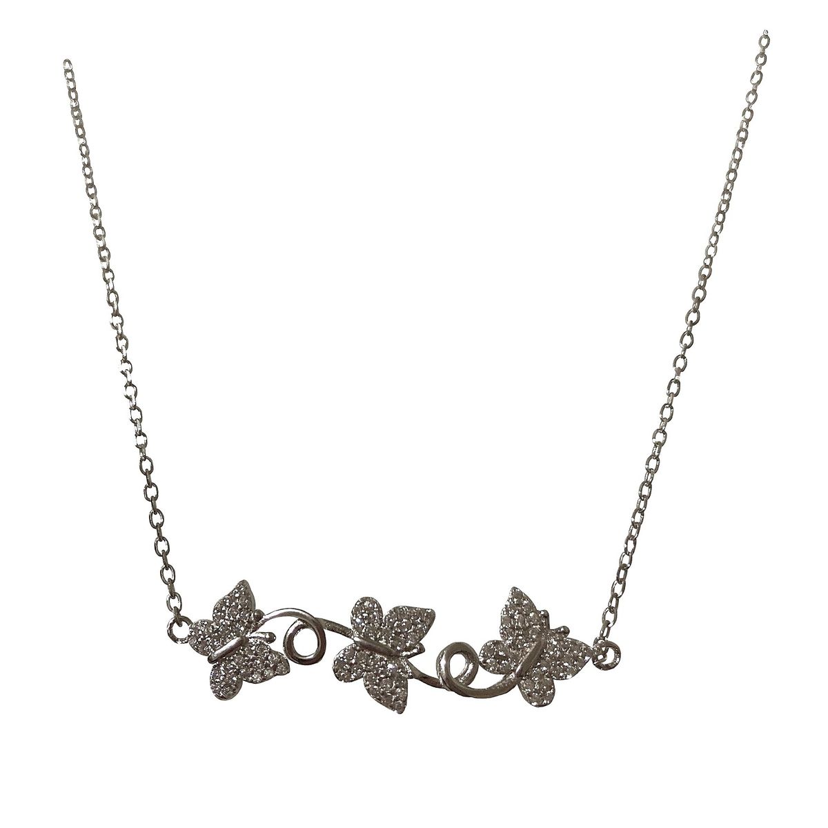 TAETHAI - Gargantilla de plata 925 Mariposas