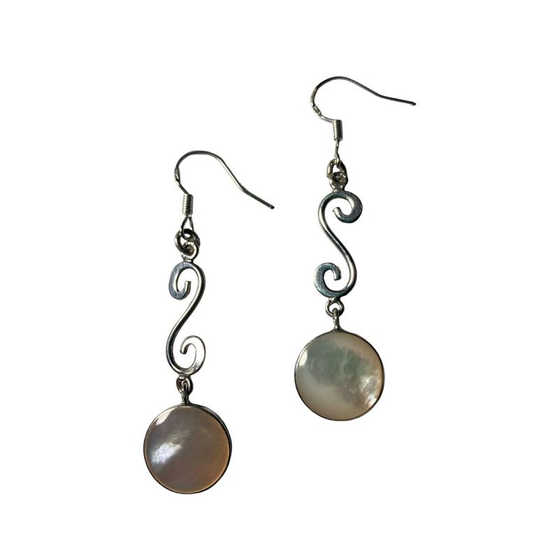 TAETHAI - Aros de plata 925 con Nácar