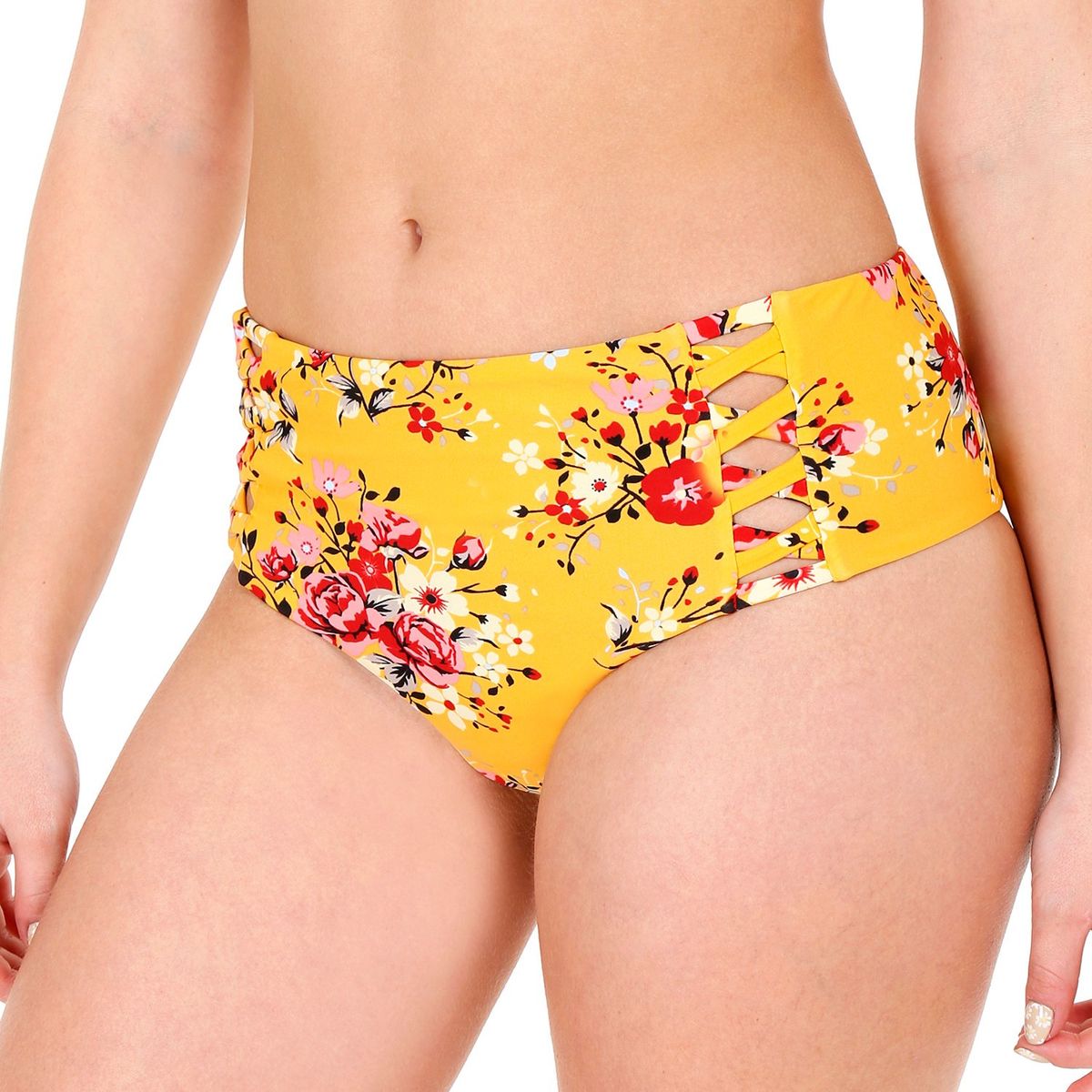 H2O WEAR - Traje de Baño Calzon Alto Mujer H2O Wear Vivos Amarillo - Amarillo_.