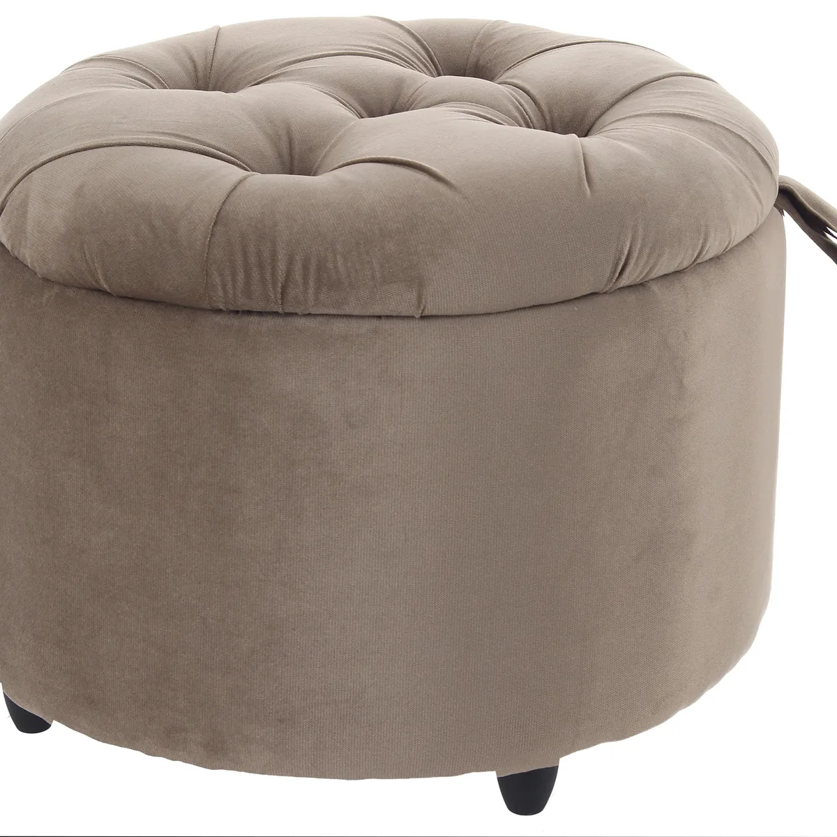 GENERICO - Pouf Baúl Zoe Café Felpa 60x60x50 cm Máxima Design