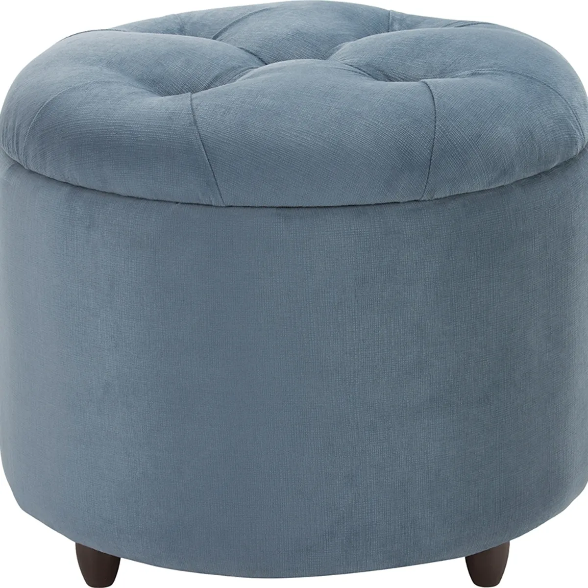 GENERICO - Pouf Baúl Zoe Azul Petroleó Felpa Grabada 60x60x50 cm Máxima Design