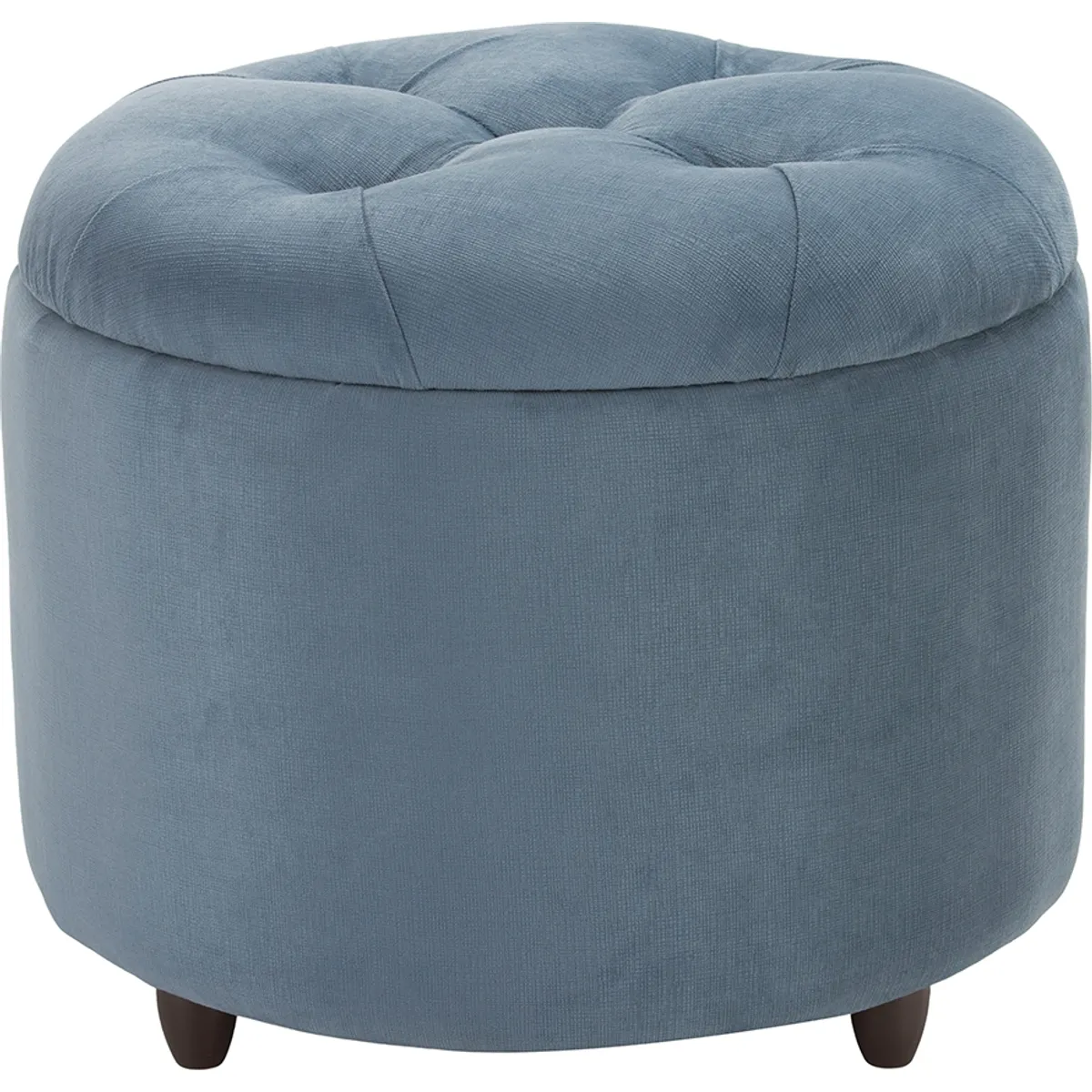 GENERICO - Pouf Baúl Zoe Azul Petroleó Felpa Grabada 60x60x50 cm Máxima Design