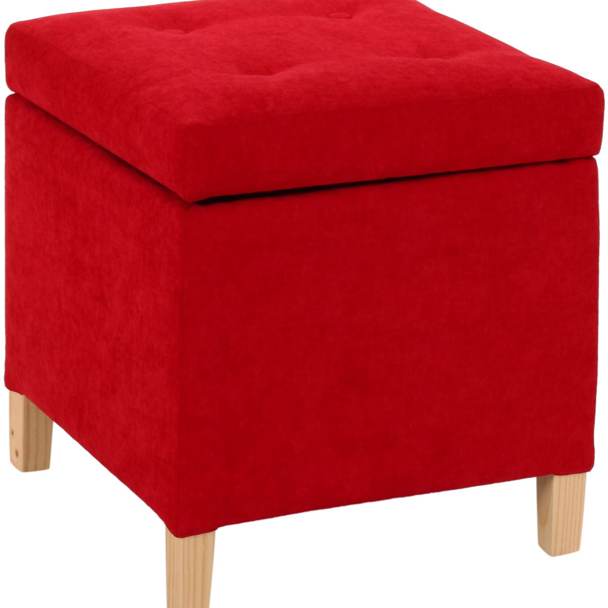 GENERICO - Pouf Baúl Rucato Rojo Altea 46x46x50 cm Máxima Design.