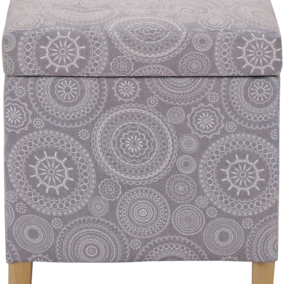 GENERICO - Pouf Baúl Rucato Mándala Estampado 46x46x50 cm Máxima Design