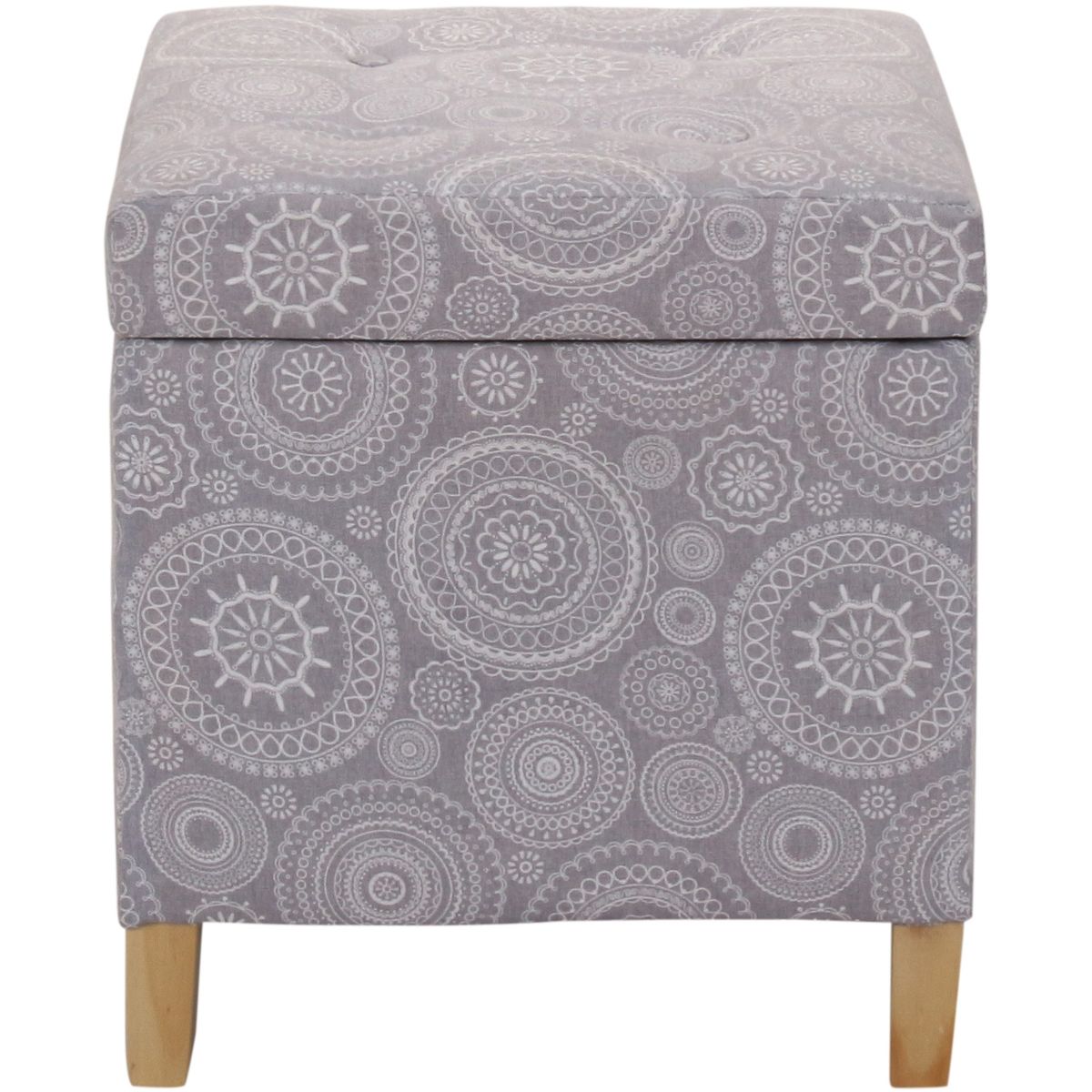 GENERICO - Pouf Baúl Rucato Mándala Estampado 46x46x50 cm Máxima Design