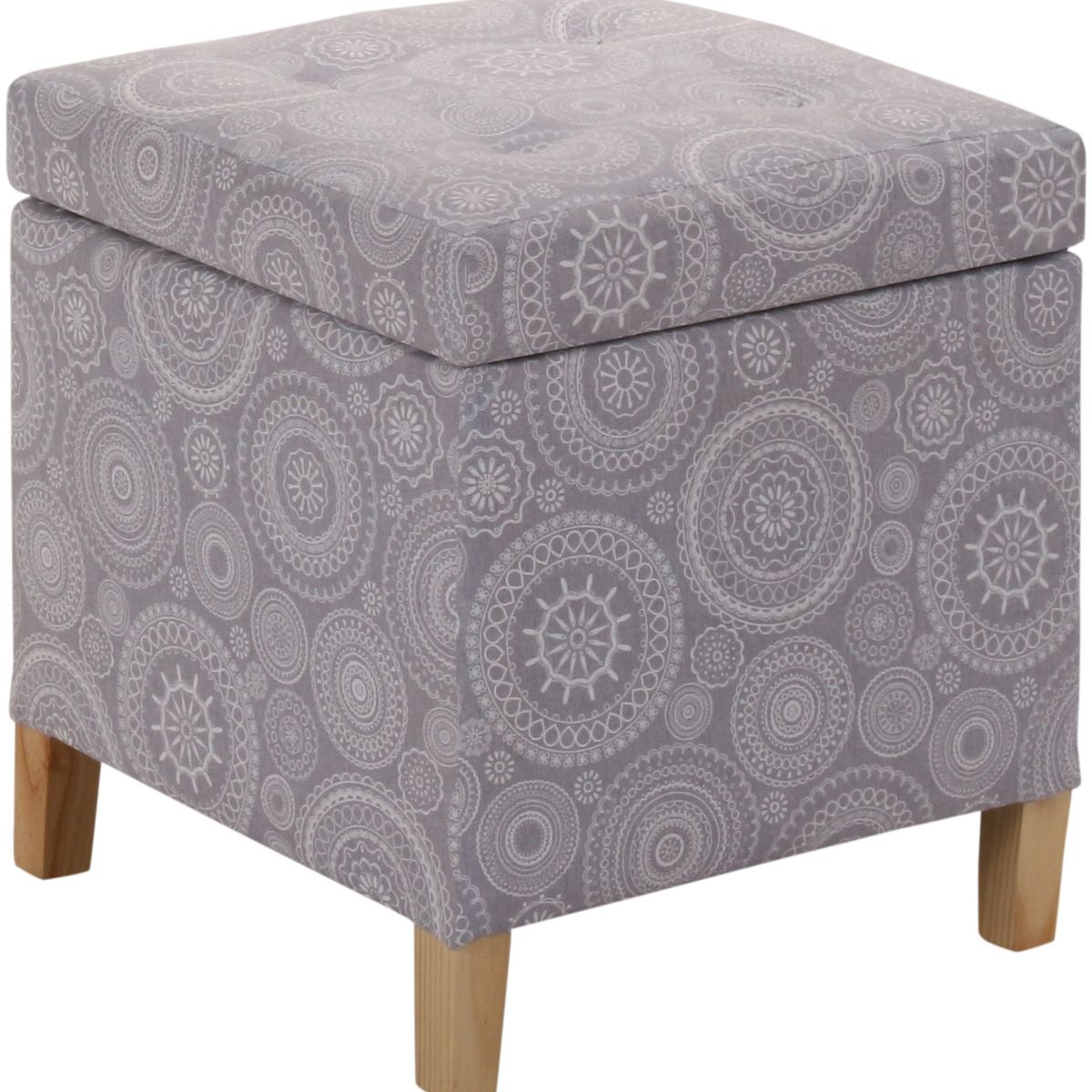 GENERICO - Pouf Baúl Rucato Mándala Estampado 46x46x50 cm Máxima Design