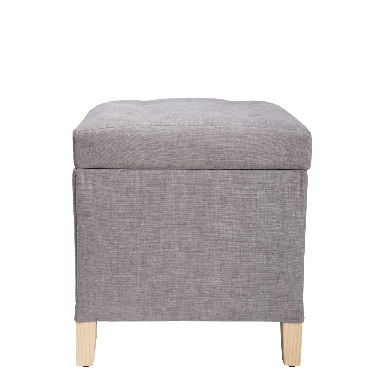 GENERICO - Pouf Baúl Rucato Gris Claro Altea 46x46x50 cm Máxima Design