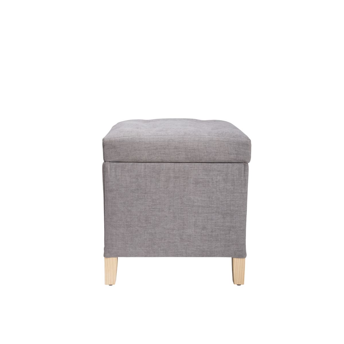 GENERICO - Pouf Baúl Rucato Gris Claro Altea 46x46x50 cm Máxima Design