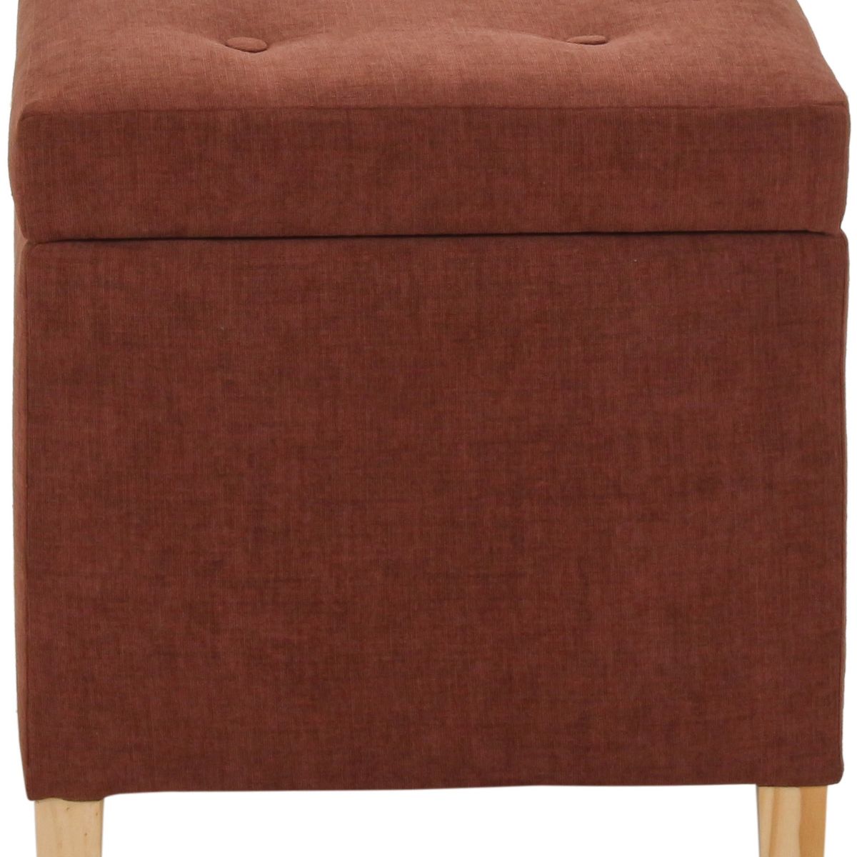 GENERICO - Pouf Rucato con Baúl Chocolate 46x46x50 cm Máxima Design