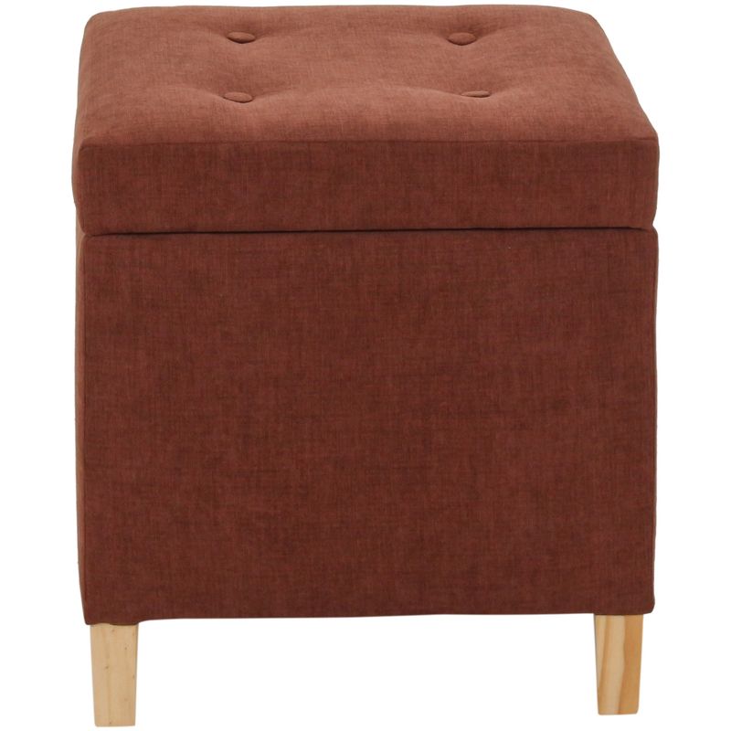 GENERICO - Pouf Rucato con Baúl Chocolate 46x46x50 cm Máxima Design