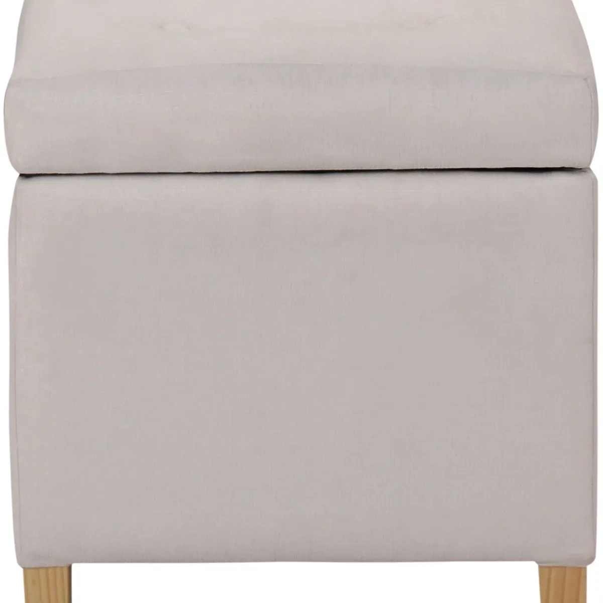 GENERICO - Pouf Baúl Rucato Blanco Felpa 46x46x50 cm Máxima Design.