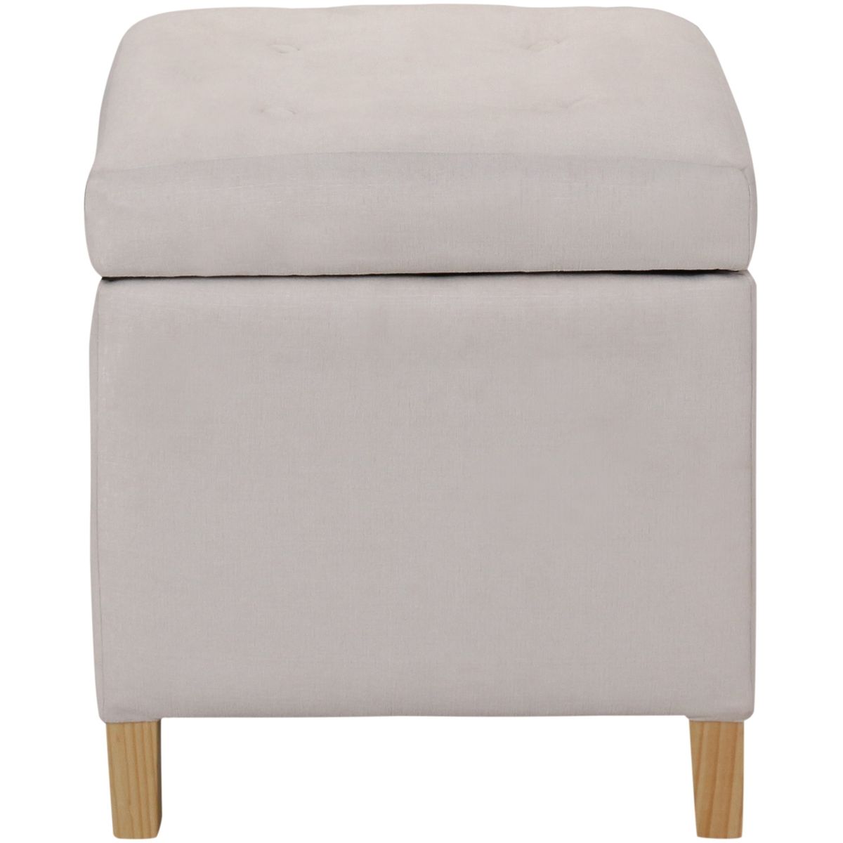 GENERICO - Pouf Baúl Rucato Blanco Felpa 46x46x50 cm Máxima Design.