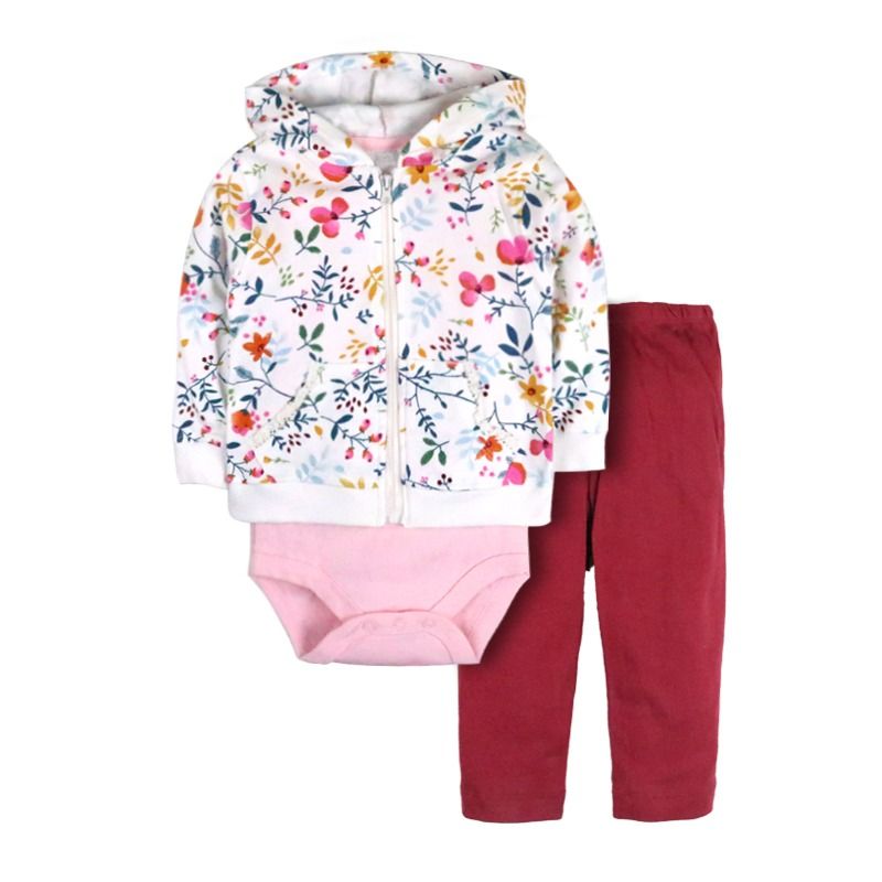 SUPER BABY - Conjuntos para bebes Buzo  Body  Poleron Floreado