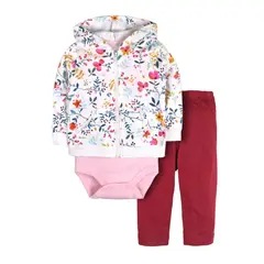 SUPER BABY - Conjuntos para bebes Buzo Body Poleron Floreado