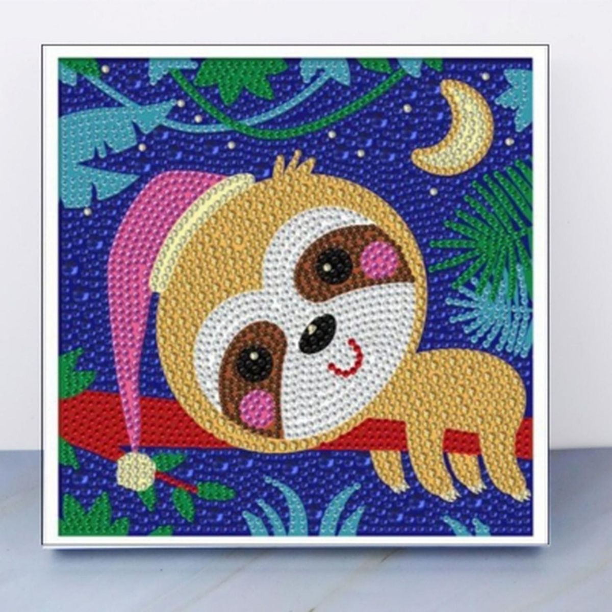 GENERICO - Diamond painting niños 5d 14 - con marco - 20x20 cm