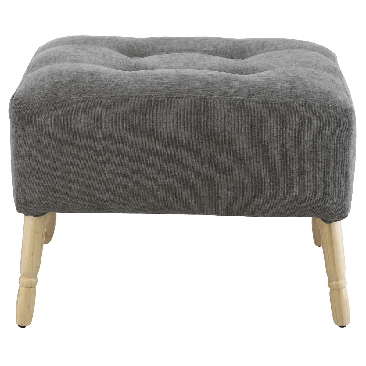 GENERICO - Pouf Petrum Nancy Gris Claro Altea 62x42x42 cm Máxima Design.