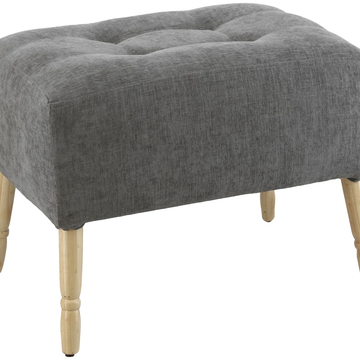 GENERICO - Pouf Petrum Nancy Gris Claro Altea 62x42x42 cm Máxima Design.