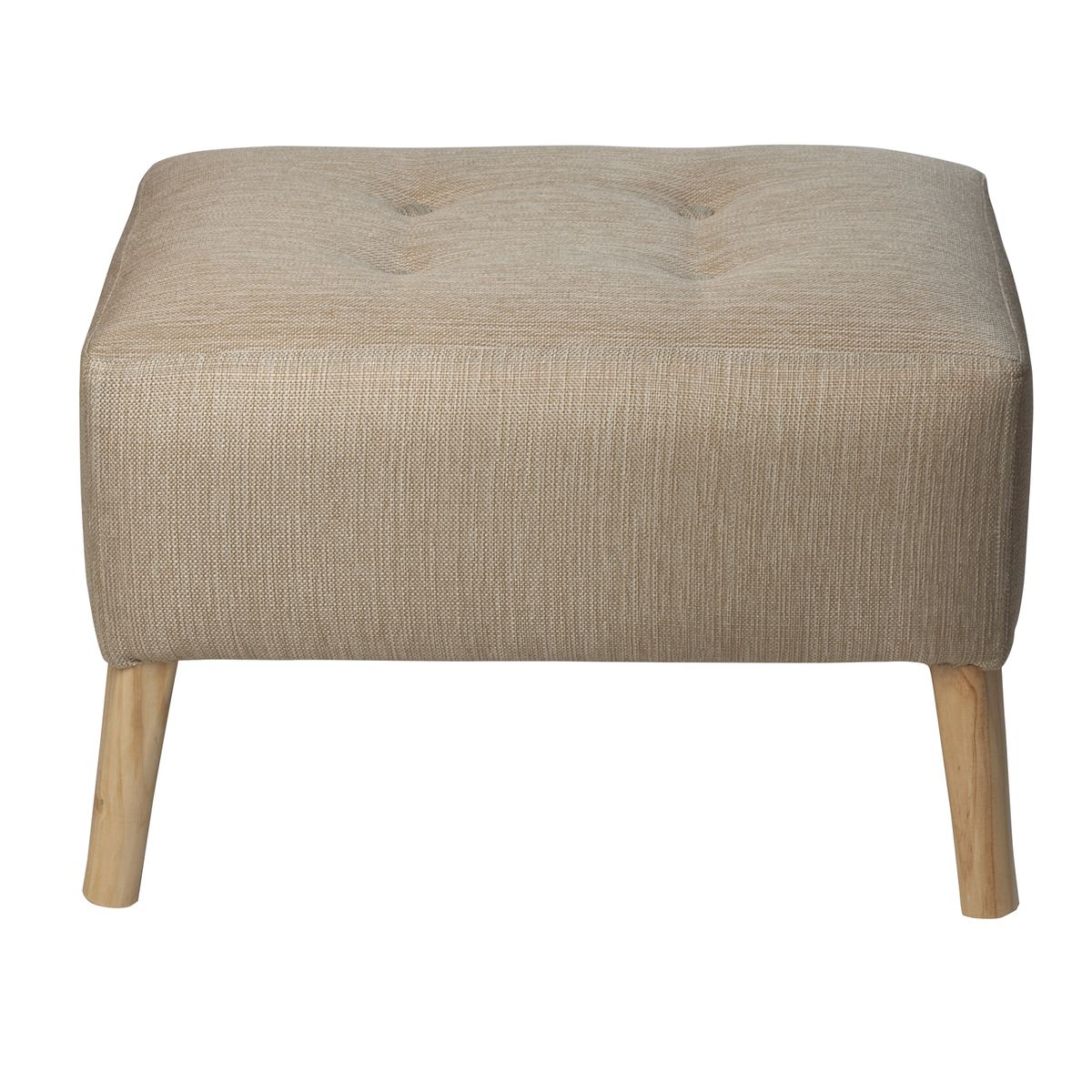 GENERICO - Pouf Petrum Beige Omega 62x42x42 cm Máxima Design