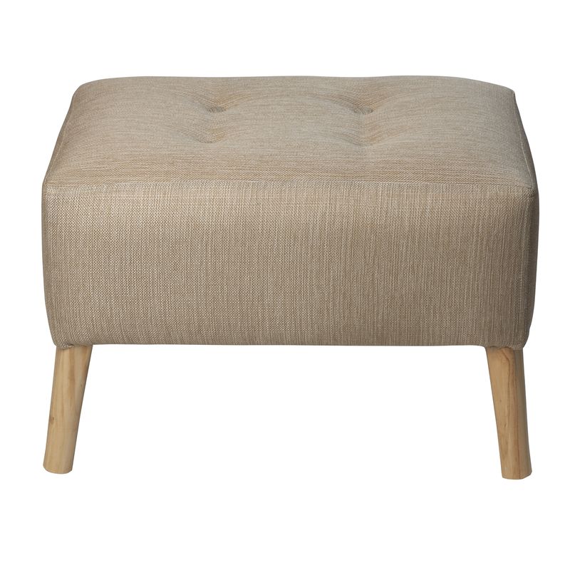 GENERICO - Pouf Petrum Beige Omega 62x42x42 cm Máxima Design