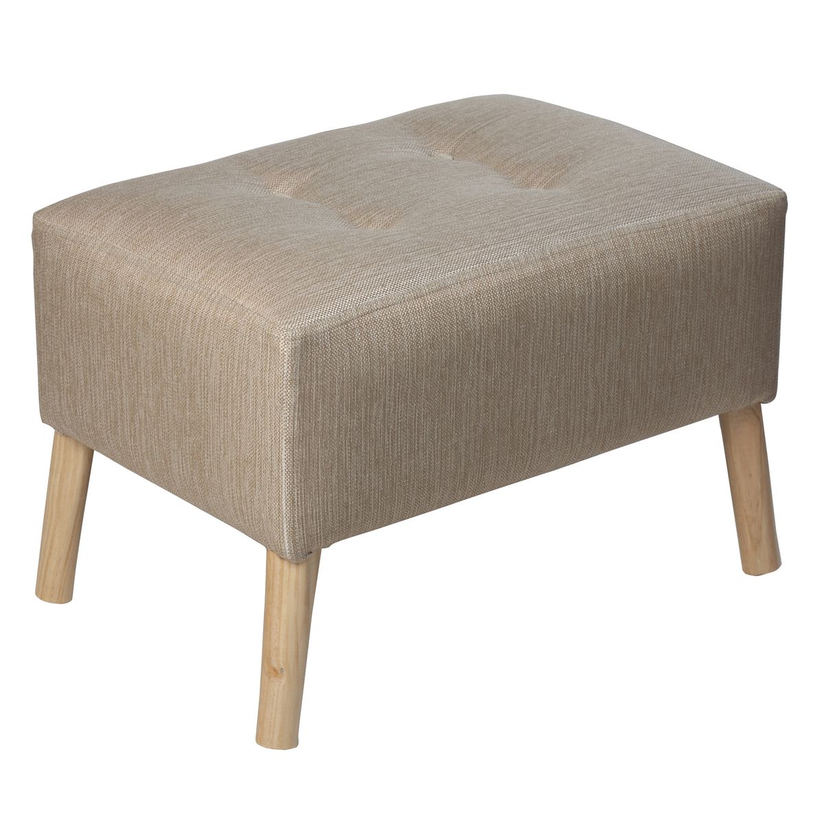 GENERICO - Pouf Petrum Beige Omega 62x42x42 cm Máxima Design