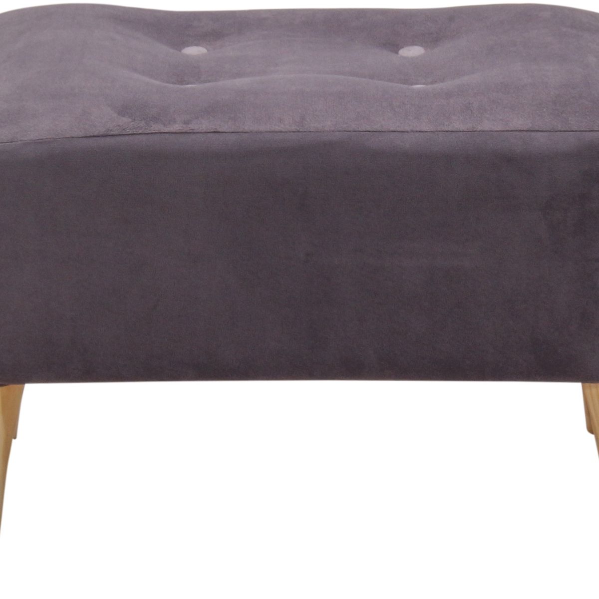 GENERICO - Pouf Petrum Gris Felpa 62x42x42 cm Máxima Design