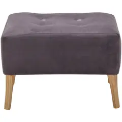 GENERICO - Pouf Petrum Gris Felpa 62x42x42 cm Máxima Design